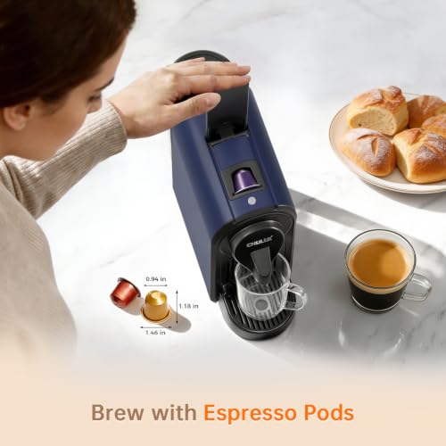 Image of CHULUX Bafe-Pro Compact Espresso Coffee Machine for Nes Original Pods, Navy