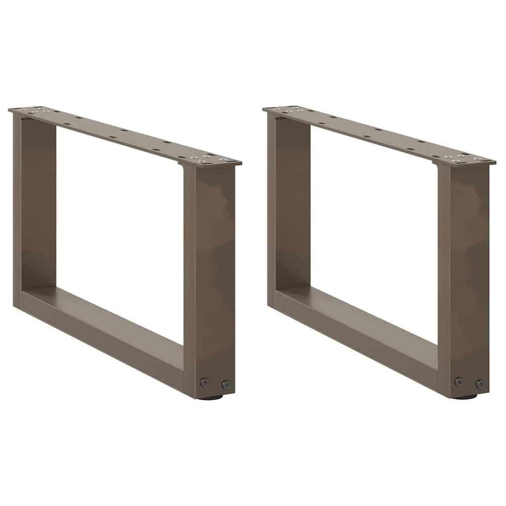 SXZenSpace Coffee Table Legs U Shaped Set of 2 Natural Steel 70x30 cm Adjustable Feet Heavy Duty Office Living Room Modern Dining Support
