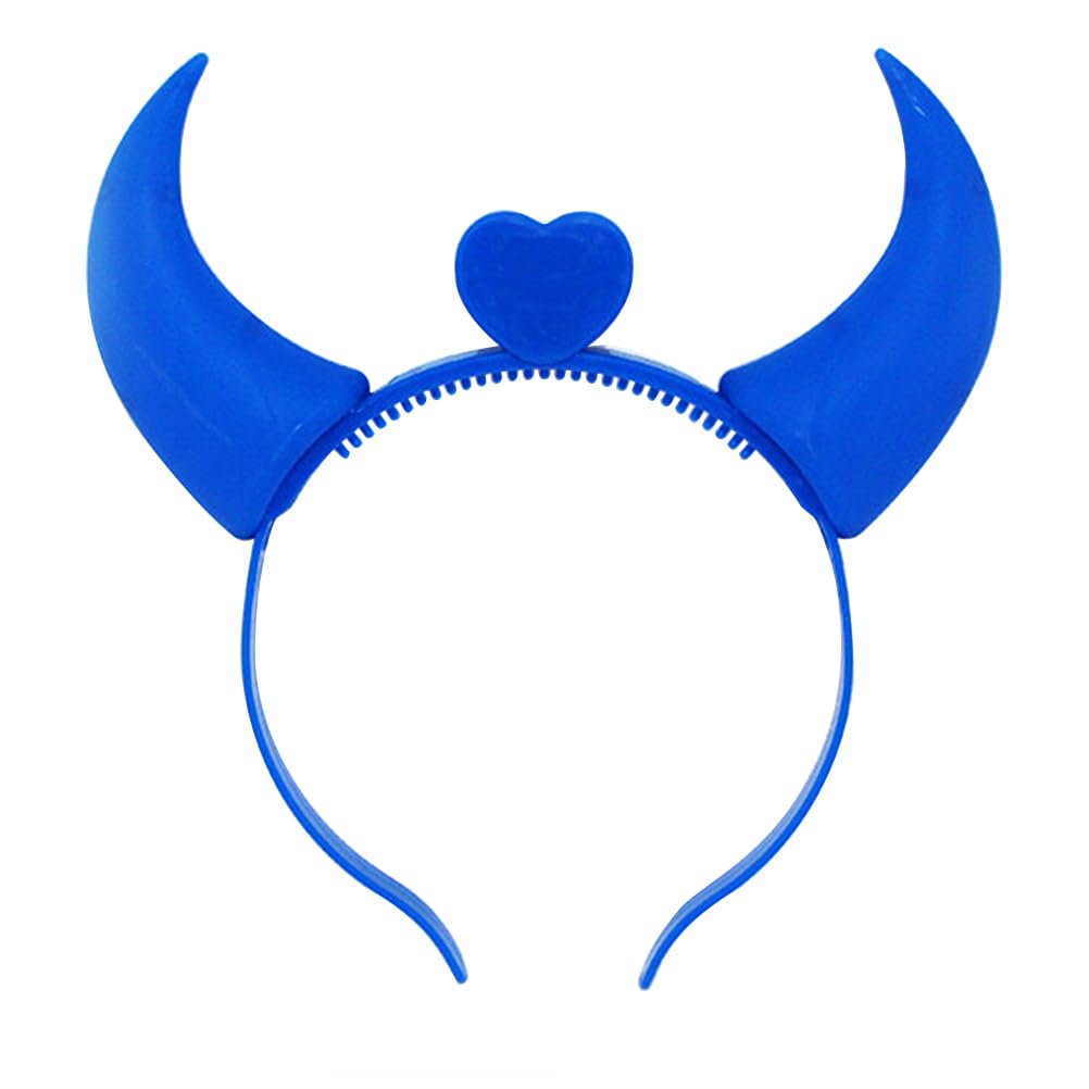 PRETYZOOM LED Light Up Devil Horns Headband Halloween Decor Devil Horns Headband Halloween Headbands