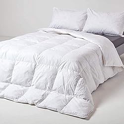 Edredon Plumon Cama 180 HOMESCAPES Edredón Relleno nórdico Confort Plumón de oca para Cama de 180 con una Densidad de 350gm²