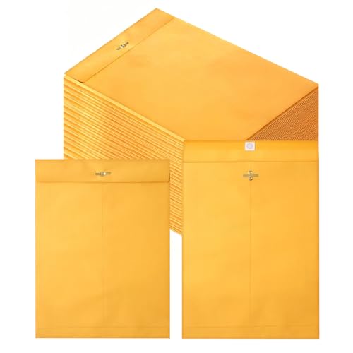 Enveloppes en papier kraft épais Goefun, pochette marron ultra-résistance pour envoi, x100