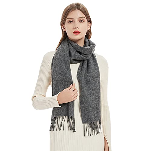 Winter Premium Cashmere Scarf For Women Solid Color Wool Scarf With Tassel Soft Long Pashmina Scarf Warm Shawl Wrap
