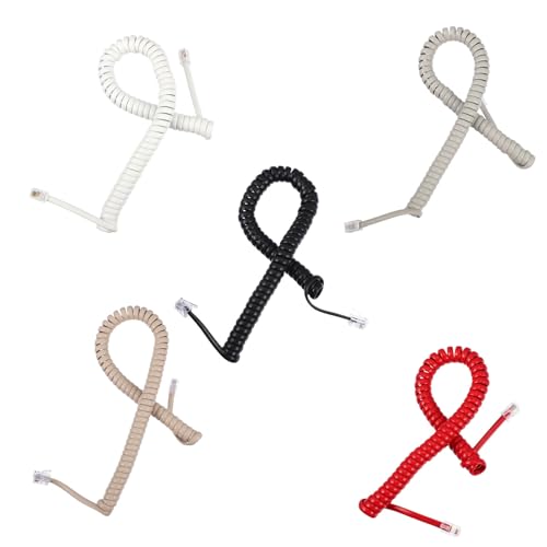 DOITOOL 10pièces Cordon de Téléphone Spiralé Câble pour Combiné Accessoire Téléphone Compatible avec Tous Modèles Installation Facile et Signal Couleur Aléatoire