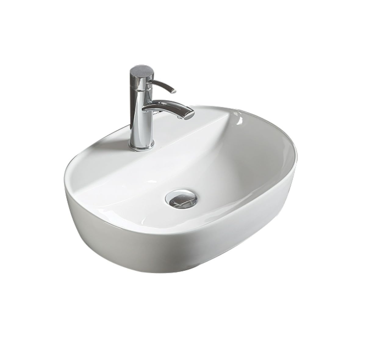 Infinitio - Lavabo da tavolo, design bianco satinato, dimensioni: 60 x 40 x 12,5 cm, senza troppopieno per bagno elegante, prodotto di alta qualità, lavabo Infinitio (SATINF6040)