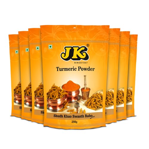 JK Haldi (Turmeric) Powder, 250g | Natural Golden Turmeric | 100% Vegan | NO Added Flavours and Colours | Perfect for Indian Cooking (Pack of 7) (B0BYW13ZKJ) Amazon Price History, Amazon Price Tracker