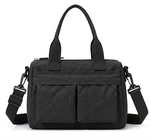 wildhorn Nylon Crossbody Handbag for Women | Lightweight Shoulder Tote Bag with Multiple Pockets | Casual Travel Handbag with Adjustable Strap (Blush Pink)-picture-8