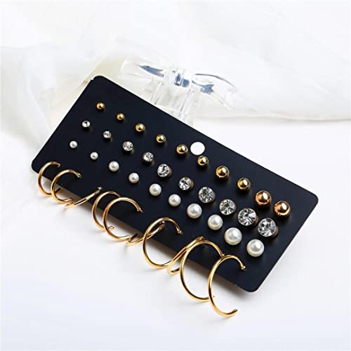 Image of ANNACREATIONS Stylish combo of pearl stud hoop earrings set for Women Girls