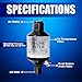 LE LEMATEC Air Compressor Water Separator, 1/4 NPT Inline Filter & Moisture Trap for Pneumatic Tools, HVLP Spray Paint Gun & Airbrush, Durable Compressed Air Dryer with Easy Drain Valve, AI303