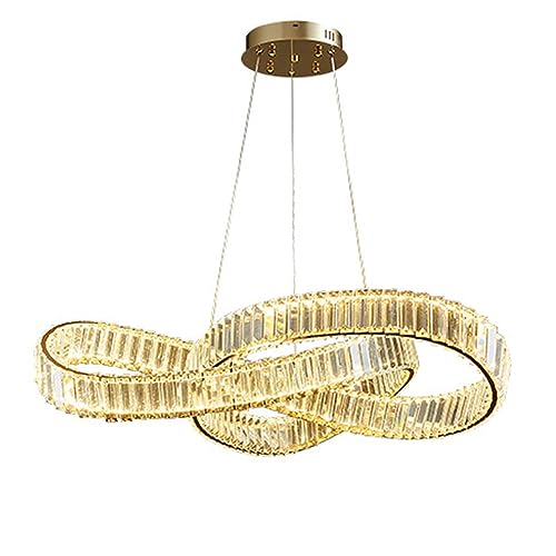 Lustre en cristal d art d anneau moderne suspension créative pour grand hall