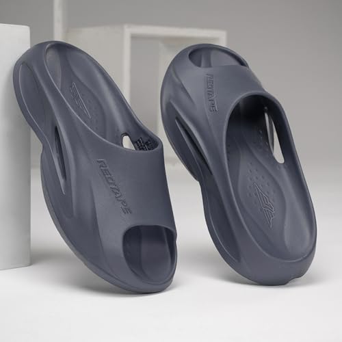 Image of Red Tape Mens Sliders in Green | Casual Pool Sliders