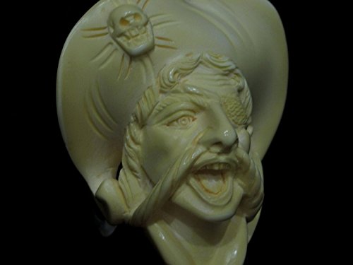 Pirate of the Caribbean Block Meerschaum Pipe Free hand - Full Bent Perfect 4653