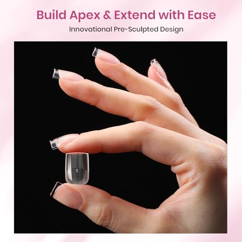 Beetles Tipex Lite Instant Apex Nail Tips, XS Square, 96pcs 16 Sizes(00-14) Detail