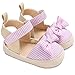 Geagodelia Sandali per Bambina Scarpine Estive Neonata con Fiocco Pantofole Antiscivolo con Suola Morbida Scarpe prewalker Infantili Sandalo Primo Camminatore Ragazza (A-Rosa, 12-18 mesi)