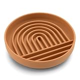 Slow Feeder Dog Bowl: The Slowdown Bowl is A Modern, Silicone Puzzle Bowl & Lick Mat. Slow Eating, S
