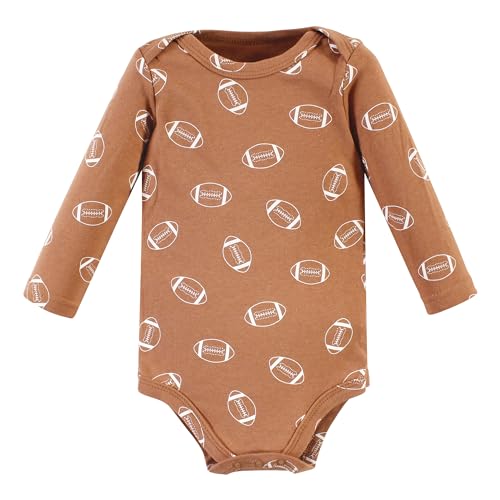 Image of Hudson Baby baby-boys Cotton Long-sleeve Bodysuits 5-pack