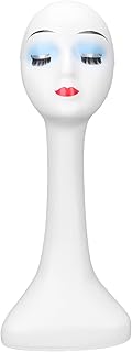 Female Mannequin Head,Female Mannequin Head Long Neck Female Head Model with Stable Base and Mounting Holes for Hat Wigs Jewelry Displaying