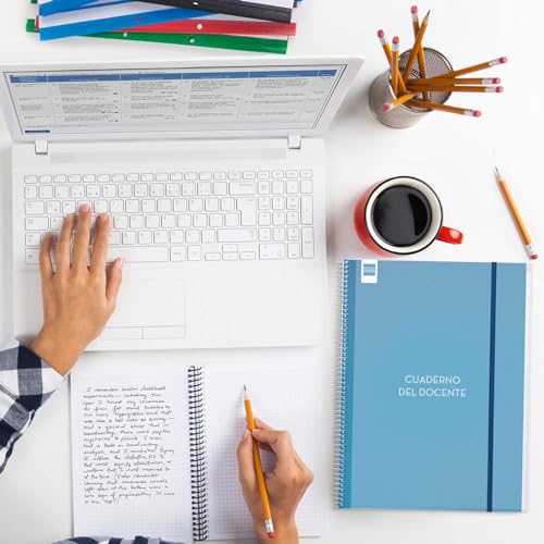 Finocam - Cuaderno del Docente Semana Página sin fechar | Cuaderno profesor con 24 hojas de evaluaciones para 40 alumnos | Portada personalizable y funda interior - 230 x 310 mm - Español - imagen 2
