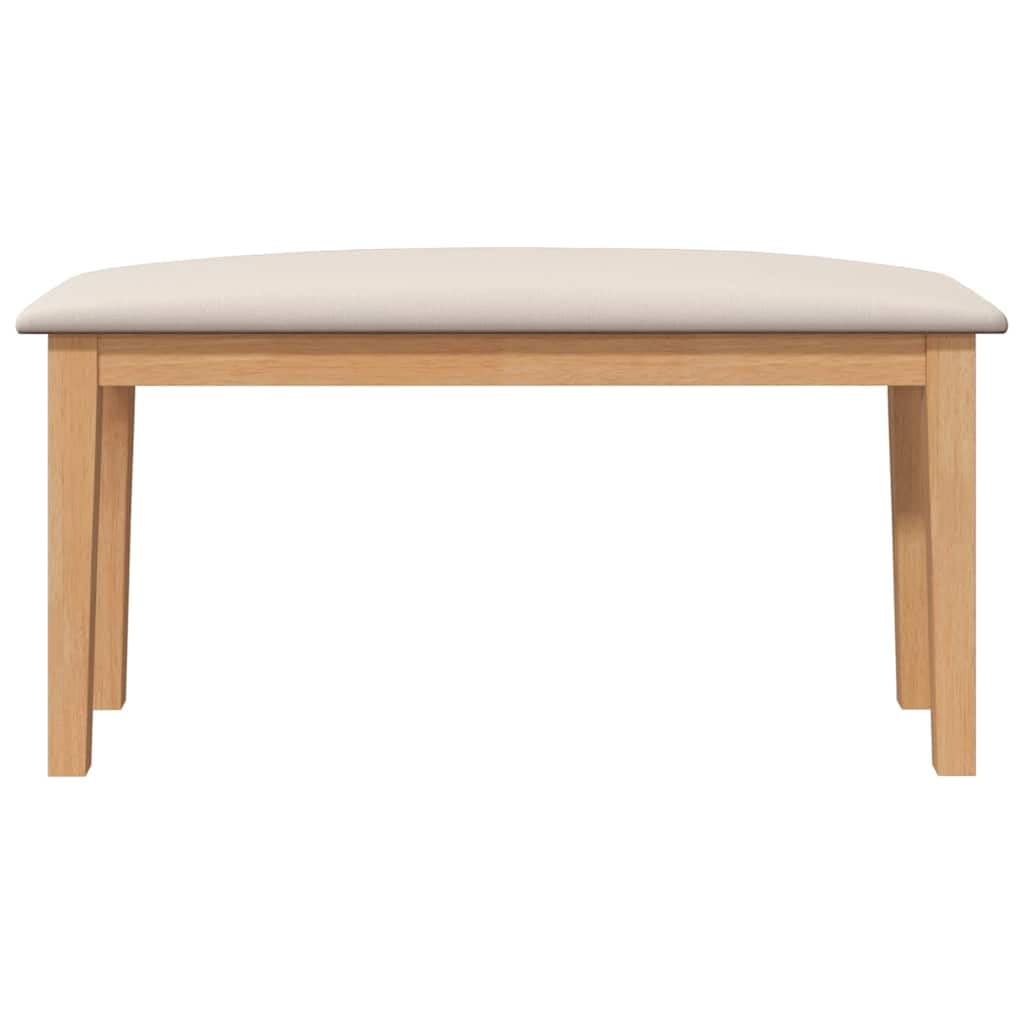 Banc 90 cm bois massif caoutchouc