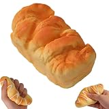 Slow Rising Squishy Bread Croissant Squeeze Toy for Stress Relief & Focus, Realistic Food Fidget Sensory Item for Adults, Soft Stretchy PU Foam Party Favors (Soft European Bread)