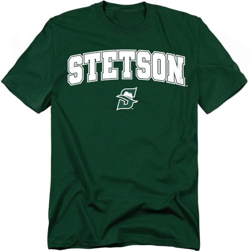 LOGOVISION Stetson University Arch Logo Unisex Adult T Shirt, Hunter Green, 2X-Large