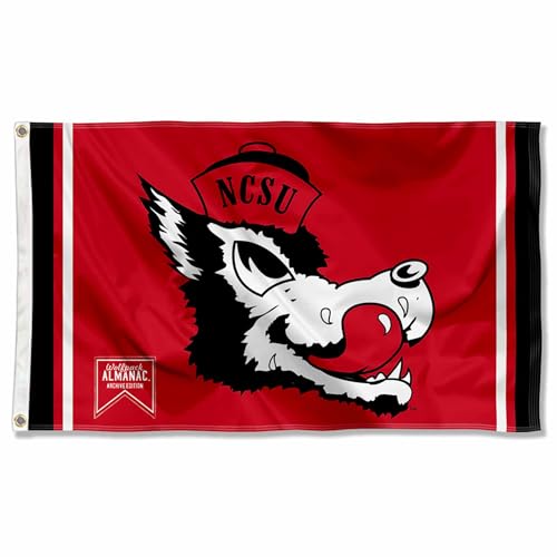 Drapeau NC State Wolfpack Vintage 3x5 retro pour supporters