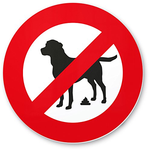 Preisvergleich Produktbild Kein Hundeklo / Keine Hundetoilette - Garten, Kunststoff Schild Hunde kacken verboten - rotes Verbotsschild (20x20cm) / Hundeverbotsschild, Verbot Hundeklo / Hundekot / Hundehaufen / Hundekacke