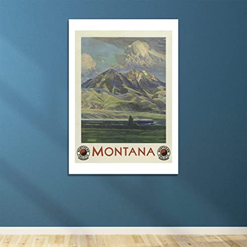 Affiche Montana encadrée taille M - Solution murale sans reflets pour salon lumineux - 4