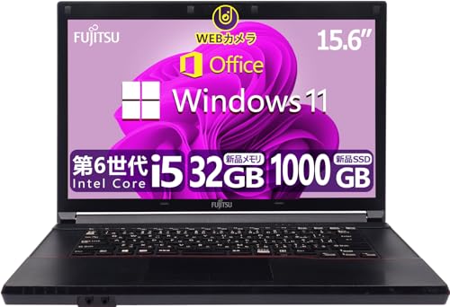 yςݕiz yeʃ32GB & WEBJ & SSD1000GB & CPU:6Core-i5zxm m[gp\R FMVV[Y 15.6^ Core i5-6200U/Windows11/Office/ݒsv