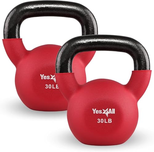Yes4All Neoprene Coated & Kettlebell Sets - Hand Weights for