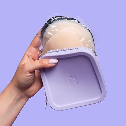 Boob Voyage Travel Case - Elegant & Functional Nipple Cover Travel Case - Waterproof, Washable, Flexible, and Feminine Purple4