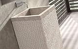  LAVABO PEDESTAL BATHCO DE PIEDRA BORNEO WL BEIGE MEDIDAS: 450x450x900