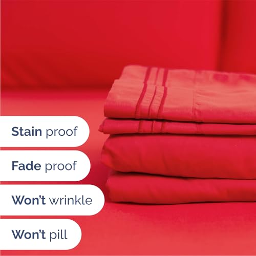 image for CGK Unlimited Queen Size 4 Piece Sheet Set - Comfy Breathable & Coolin