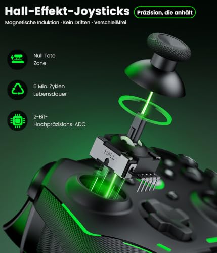 HASACOOL Manette Switch 2 avec station de charge – Joysticks effet Hall, fréquence d'interrogation de 1000 Hz, batterie 1000 mAh, boutons macro-arrière, verrouillage de déclenchement et fonction de – vue 3