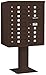 Salsbury Industries 3409D-16BRZ 4C Pedestal Mailbox, Bronze