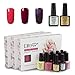 Produktbild Elite99 Gel Polish Set UV LED Farblack Nagellack Kit Nail Salon Geschenkset Gel Polish UV LED Soak Off Gel Nail Polish 3Stk Nagellack & Überlack & Unterlack mit Top Coat Base Coat 7.3ML C005