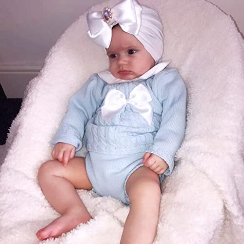 Baby Turban Hat, Rhinestone Bow Cotton Newborn Baby Girl Hospital Hat Photography Props for Girls Boys 0-48 Months Dark Purple2