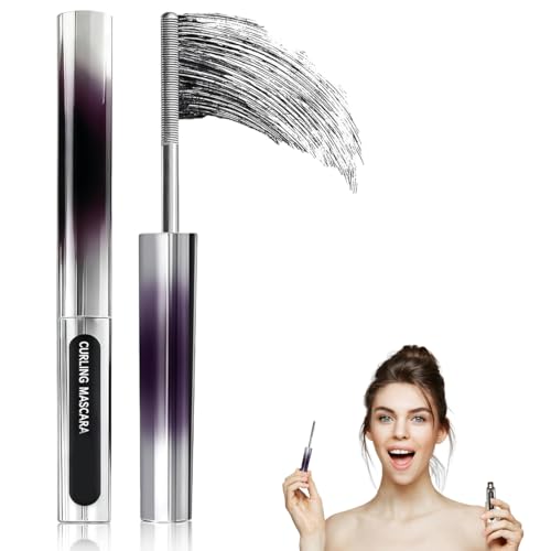 OIXYA Máscara de pestañas, ironeye mascara,máscara de pestañas con efecto rizador 3D, resistente al agua, de larga duración y a prueba de manchas (negro)
