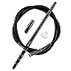 Kitosun D-Hose Shisha Schlauch und Mundstück - Shisha Zubehör 34 cm lang abnehmbares Aluminium Mundstück | 1,5 Meter Silikonschlauch | Shisha Adapter | Knickschutzfeder | Silizium-Tülle (schwarz)