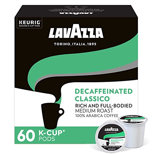 Lavazza Decaffeinated Classico Singleserve Coffee Kcups For Keurig Brewer Pack, Natural, Rich And Full-Bodied Medium Roast With Rich Flavor And Notes Of Dried Fruit, 60 Count (Pack Of 6) #TOP10