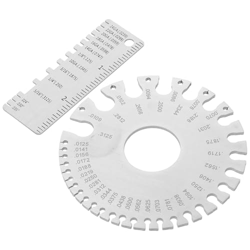 Medidor de grosor de alambre acero inoxidable Mipcase 2 piezas miniatura 1