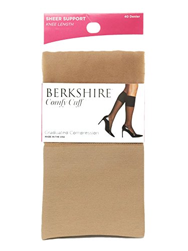Berkshire Comfy Cuff Sheer Graduated Compression Trouser Socks, Nude, Regular Size