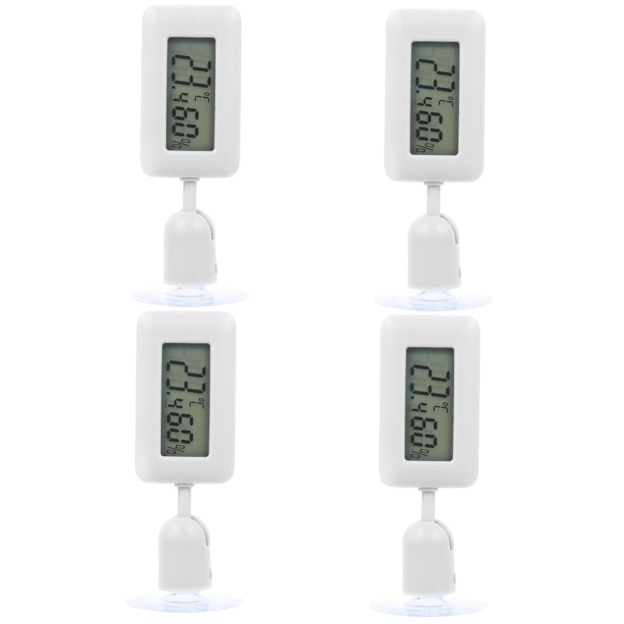 4 Uds Higrómetro De Reptil Medidor De Humedad Digital Dispositivo De Medición De Temperatura Termómetro De Tanque De Dragón Barbudo Mini Higrómetro Medidor De Temperatura Y