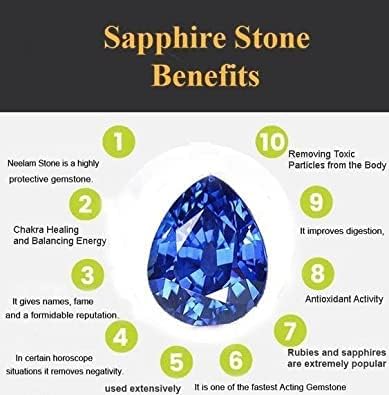 7.25 Ratti/6.25 Carat Oval Shape Natural Blue Sapphire Gemstone Silver Plated Adjustable Ring For Women And Men4