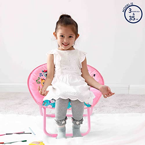 image for Idea Nuova Gabby’s Dollhouse Toddler Saucer Chair – 19” Folding 
