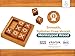 BSIRI Tic Tac Toe for Kids and Adults Coffee Table Living Room Decor and Desk Decor Family Games Night Classic Board Games Wood Rustic for Families Size 4 Inch