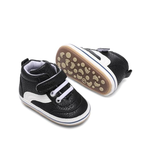 Image of Clowora Baby Boys Girls Shoes Non-Slip Rubber Sole Sneakers Infant First Walking Toddler Crib Shoes Newborn Loafers Flats.