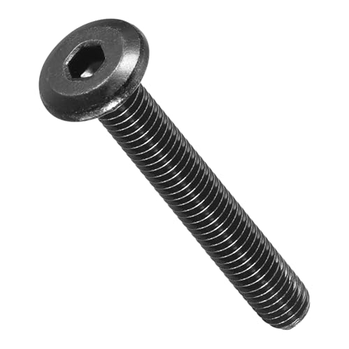 Image of METALLIXITY Flat Head Hex Socket Cap Screws Bolts(M5-0.8x35) 30pcs, 304 Stainless Steel Hex Socket Furniture Bolts Screws - for Furniture Woodworking Project, Black