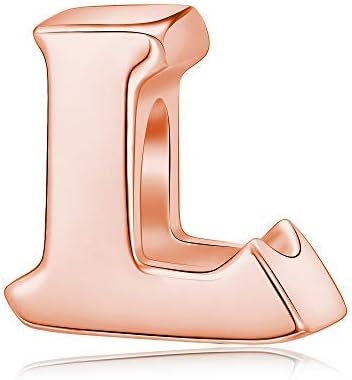 Rose Gold Alphabet Charms Sterling 
