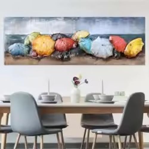 Art mural et peintures sur toile abstraites de paysage marin