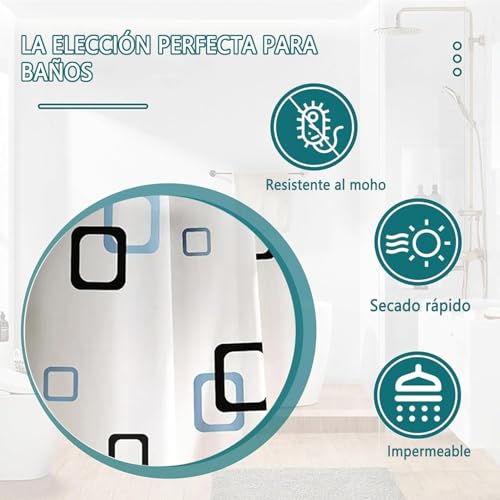 Lista de Cortinas para baño de plastico comprados en linea. 12 Imagen adicional